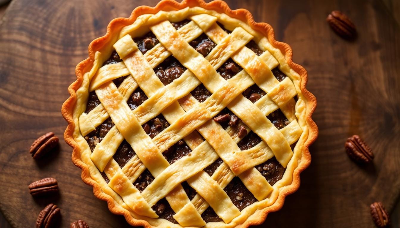 Chocolate Pecan Lattice Tart