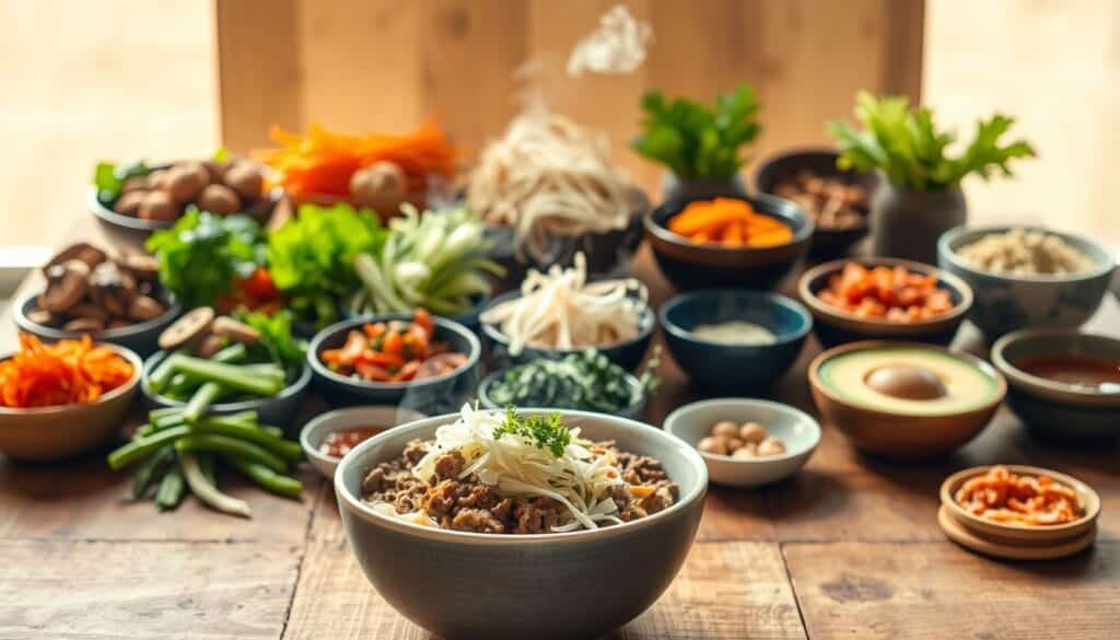 Customization of the bowl with various toppings and sides Customization of the bowl with various toppings and sides