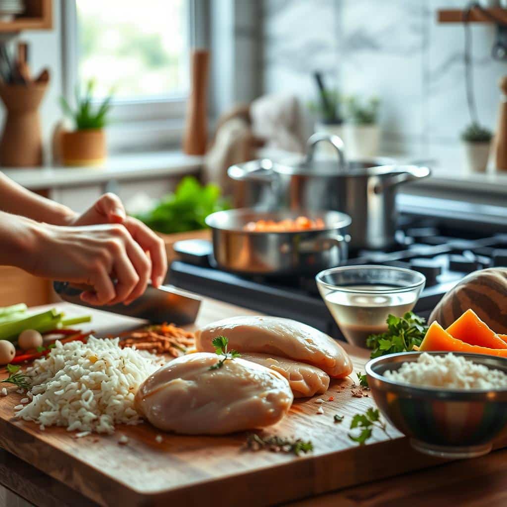 Homemade Chicken and Rice Recipe Cooking Process Homemade Chicken and Rice Recipe Cooking Process