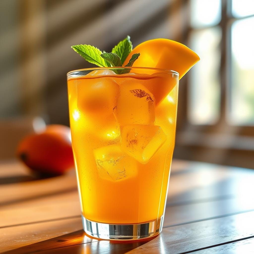 Homemade Mango Iced Tea