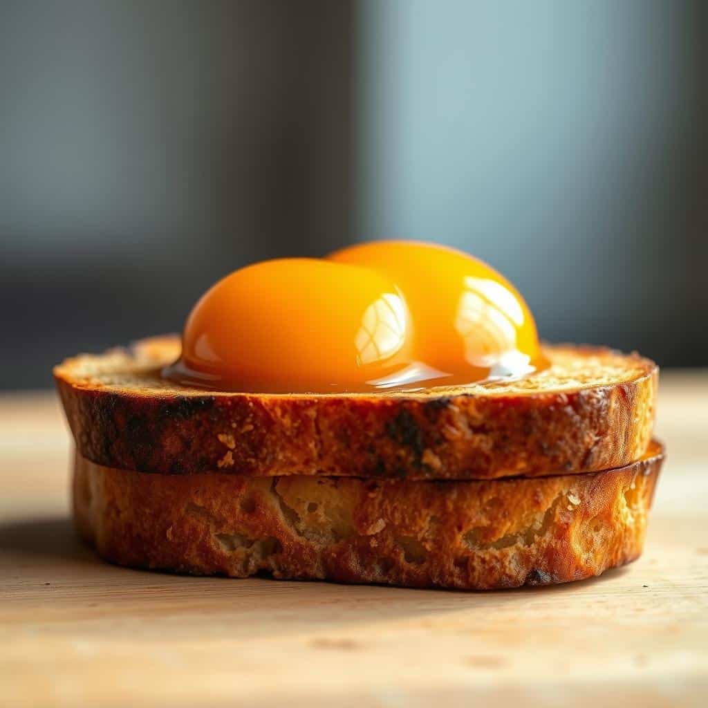 Quick Cured Egg Yolks on Toast