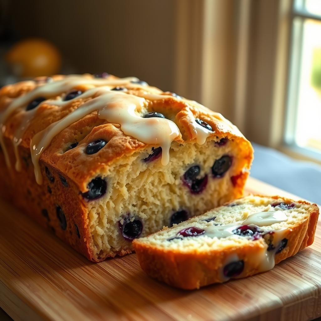 Lemon Blueberry Bread .